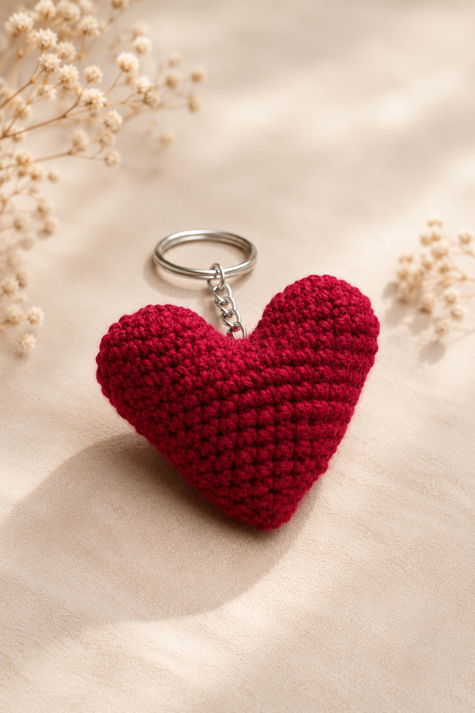 Heart-Shape Keychain | Crochet Keychain