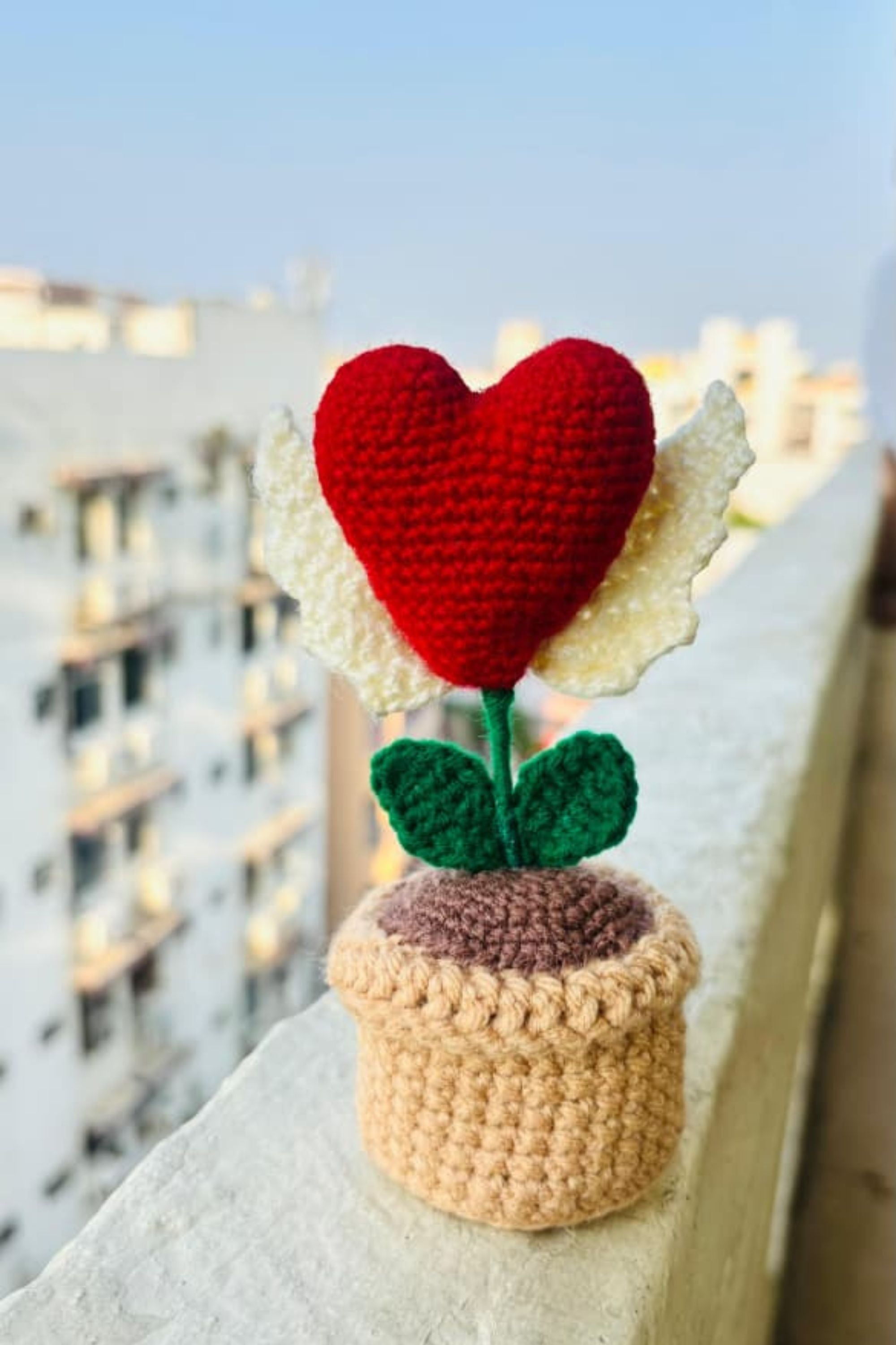 Red Heart Pot | Crochet Red Heart