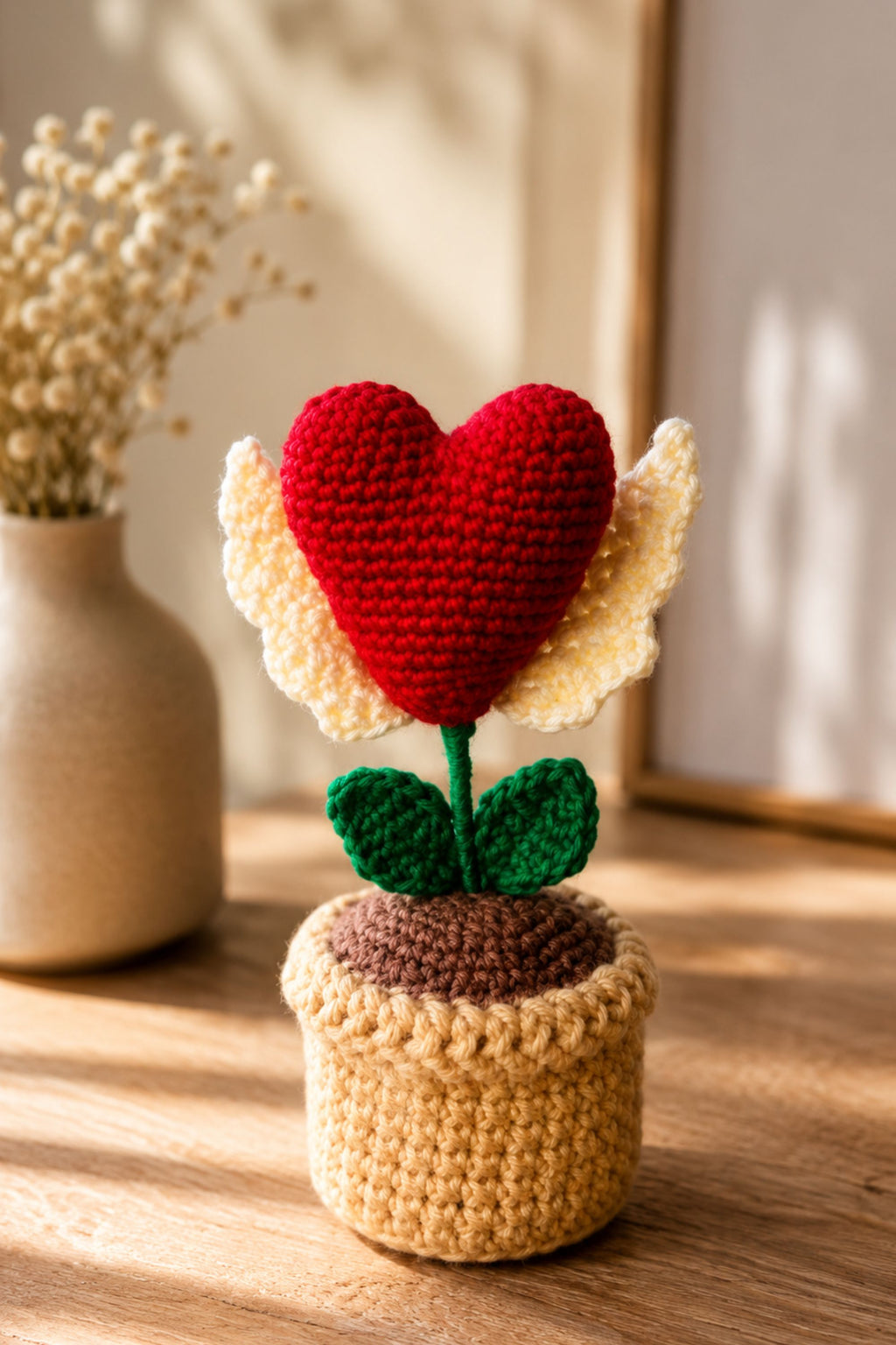 Red Heart Pot | Crochet Red Heart