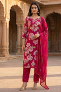 100% Pure Cotton Straight Kurti Set - Handwork