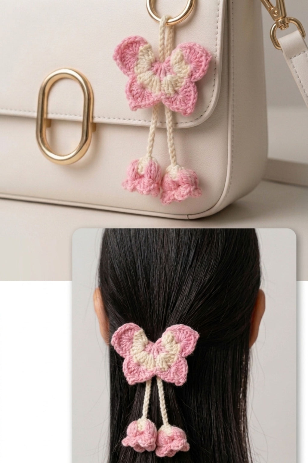 Crochet Hair Tie | Crochet Bag Charm